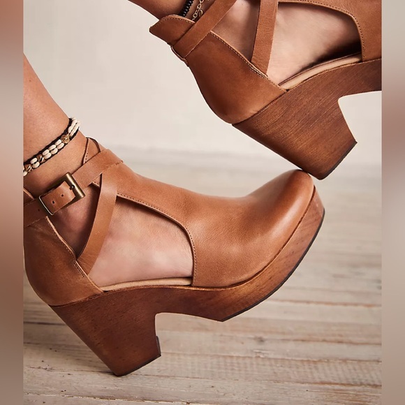 Free People Cedar Tan Leather Clog size 11, NWOB - Picture 5 of 16